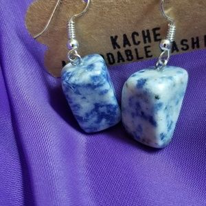 Natural stone dangle earrings